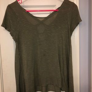 Army green cute top!